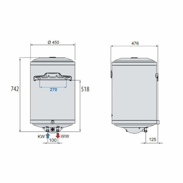 Styleboiler VD 80 scaldacqua elettrico 1,2 kW