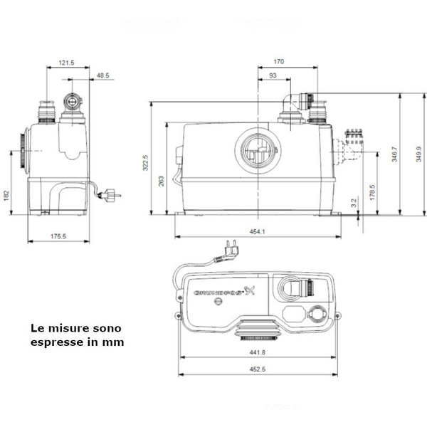 Stazione di sollevamento automatica Grundfos Sololift2 WC-1