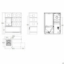 Piazzetta E228 K stufa ibrida scarico 8,2 kW posteriore