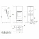 Piazzetta E928 M BCS stufa a legna 11,1 kW