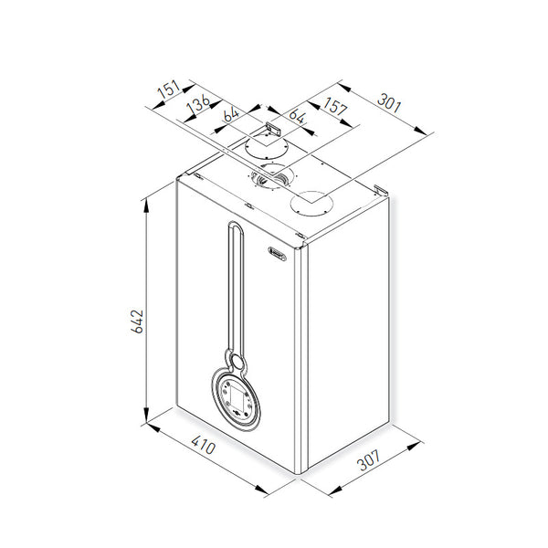 Caldaia istantanea a condensazione Combi-Tech R2K 28 Radiant da 28 kW