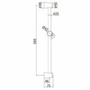 Paffoni Creta asta doccia scorrevole interasse 585mm cromo
