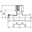 Tee a pressare con derivazione filettata femmina inox 189