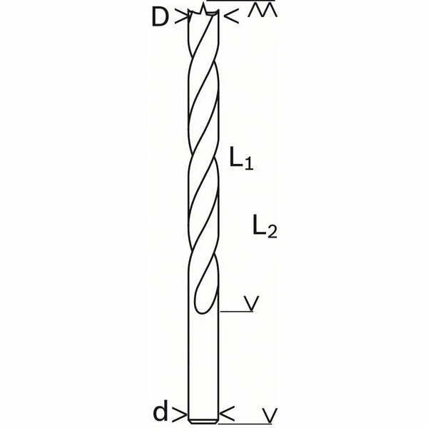 Bosch punta per legno, tagliente ad M 20 x 400 mm, diametro 10 mm