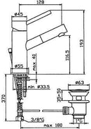 Paffoni Birillo miscelatore lavabo cromo