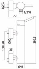 Paffoni Birillo miscelatore doccia esterno senza doccetta cromo