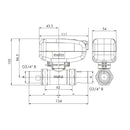 Valvola di zona TMO20-2MM SPST M1S Mut a 2 vie motorizzata con relè 3/4" MM