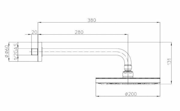 Bossini M90016 kit soffione doccia Oki 20cm duplex doccia Zen con flessibile Cromolux