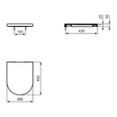 Ideal Standard Blend Curve copriwater originale a chiusura rallentata avvolgente slim bianco T376001