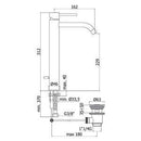 Paffoni Light mix lavabo prolungato con scarico auto cromo