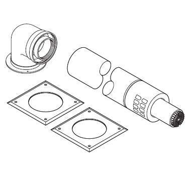 Bosch-Junkers adattatore coassiale curvo diametro 80/125 mm