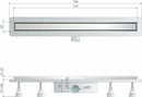 OMP Nanoflow canalina per doccia a pavimento 700 mm x DN50