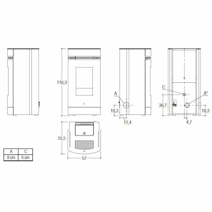 Superior Sally stufa a pellet 10,2 KW
