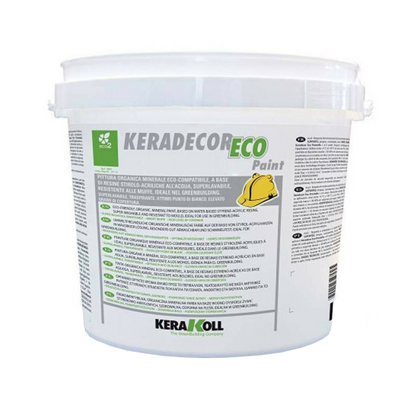 Pittura coprente traspirante lavabile Keradecor Eco Paint bianco 14 l
