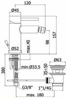 Paffoni Stick miscelatore bidet scarico auto cromo