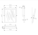 Specchio bagno 50x60 inclinabile con vetro di sicurezza Ponte Giulio F41JPS25