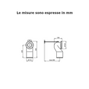 Curva tecnica MULTISUITE J324867 Ideal Standard con kit di fissaggio