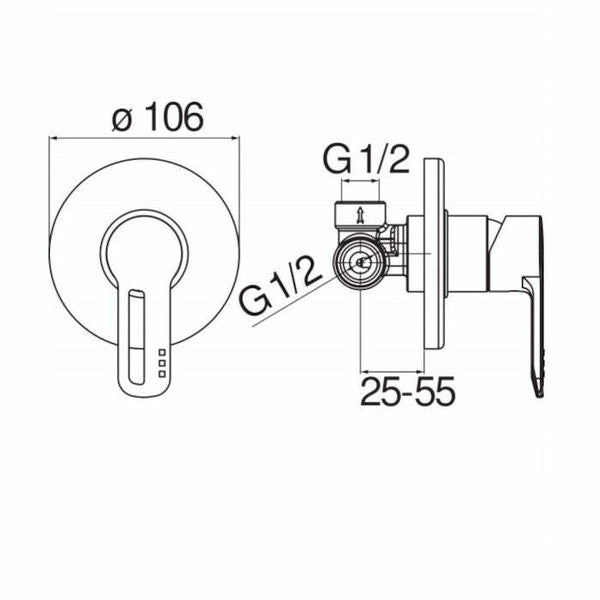 Nobili New Road miscelatore doccia incasso cromo