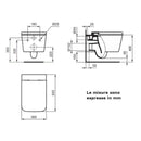 Vaso sospeso Blend Cube T368601 Ideal Standard AquaBlade bianco lucido