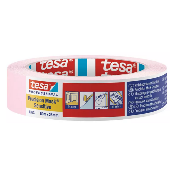 Nastro PRECISION MASK SENSITIVE 04333 Tesa rosa 25 mm x 50 m