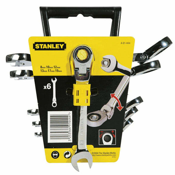 Stanley set chiavi combinate a cricchetto reversibile - 6 pezzi