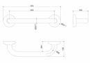 Ponte Giulio Paint maniglione di sicurezza lineare 38 cm bianco caldo