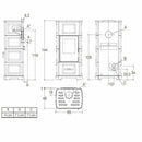 Piazzetta E928 C BCS stufa a legna 11,1 kW con bocchetta frontale