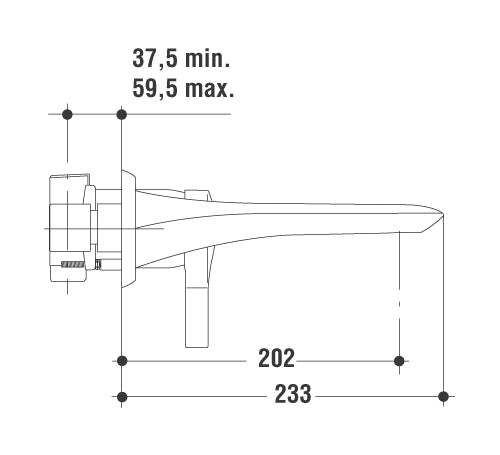 Ideal Standard MELANGE Monocomando lavabo a parete, parti esterne