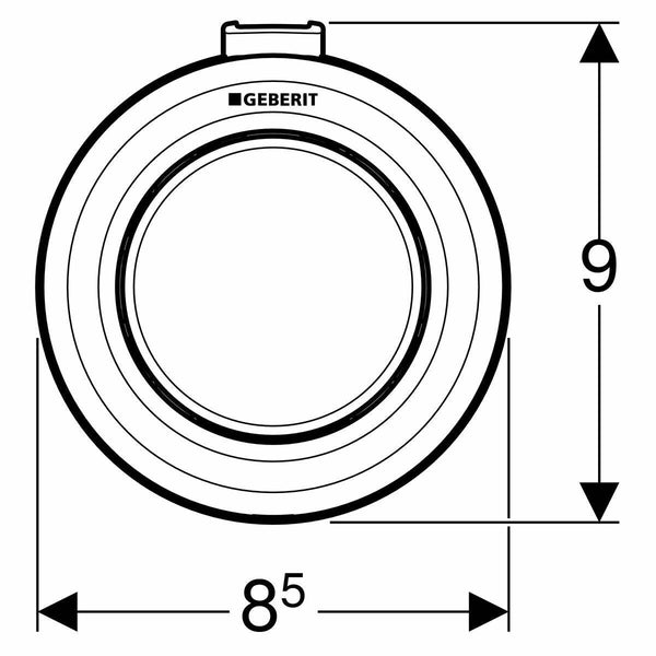 Geberit comando a distanza Tipo 01, per cassetta da incasso Sigma 8 cm