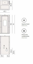 Cadel Cristal 7 stufa Pellet Air ermetica 7 KW
