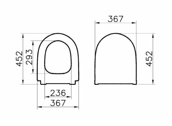 Vitra Sento sedile slim chiusura rallentata - bianco opaco