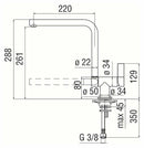 Nobili Flag miscelatore lavello sottofinestra bocca girevole cromato