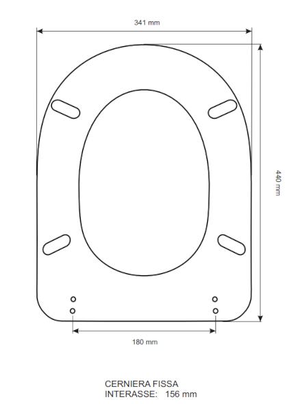 Colbam sedile compatibile con Cesame - Sintesi I versione - bianco