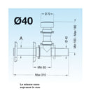 Valvola antigorgoglio GLU-GLU STOP A.1500.01 Lira da 40 mm per lavello