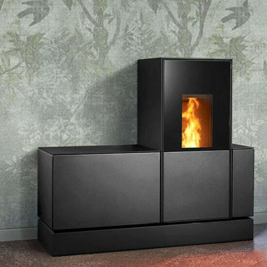Piazzetta P240 stufa a pellet con panca 8,5 kW