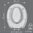 Sedile universale in termoindurente TP1 NEW cerniere inox Polisedil
