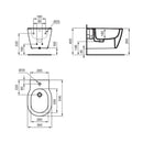 Bidet sospeso Connect E772201 Ideal Standard bianco lucido
