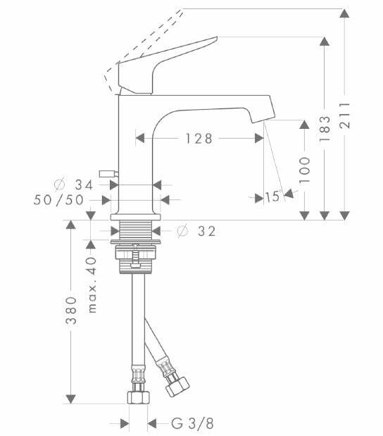 Hangrohe Axor Citterio M miscelatore lavabo cromo