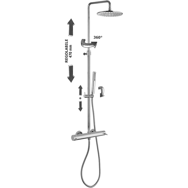 Colonna doccia New Mini Master ZCOL599CR Paffoni con deviatore