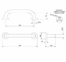 Thermomat M30-I maniglione di sicurezza lineare 30 cm bianco