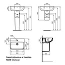 Colonna I.LIFE B T473901 Ideal Standard 180x165x700 mm lavabo I.Life B e S