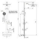 Colonna doccia Ceratherm Alu+ BD583XG Ideal Standard con doccetta e soffione nero seta opaco