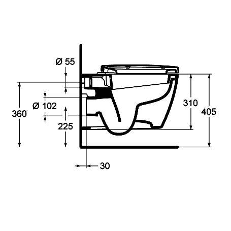 Ideal Standard CONNECT Vaso sospeso con sedile