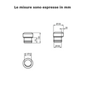 Ideal Standard Multisuite curva tecnica T002867 per vaso a terra filo parete Tonic II