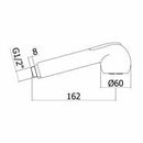 Paffoni doccetta estraibile ricambio cromo per serie Denver, Duemila, Nettuno Due, Nettuno, Apollo