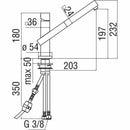 Nobili Tower miscelatore lavello con doccetta cromo