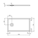 Piatto doccia Ultra Flat Evo T5440FO Ideal Standard 120 x 70 cm bianco seta opaco