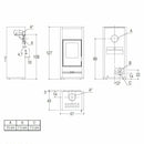 Piazzetta E128 BCS stufa a legna 11,1 kW a convezione naturale