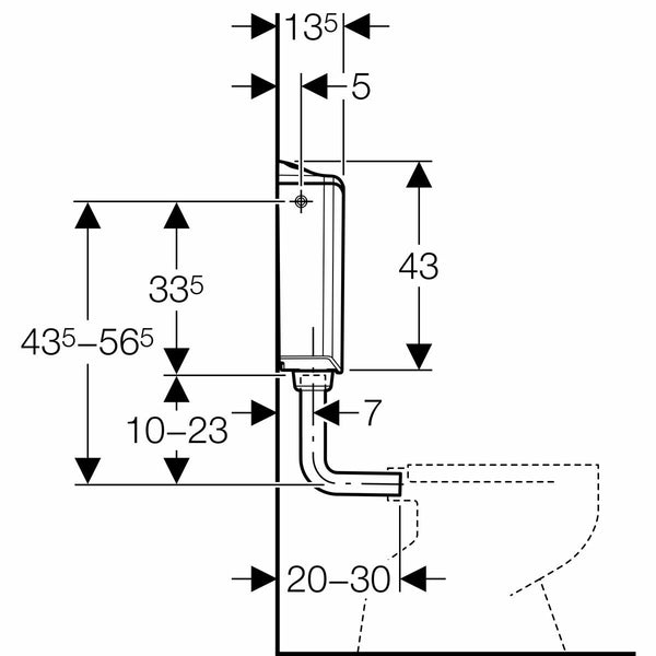 Geberit cassetta risciacquo esterna wc AP116