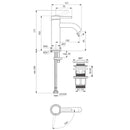 Miscelatore lavabo Ceraline Nuovo BD759XG Ideal Standard piletta click-clack nero